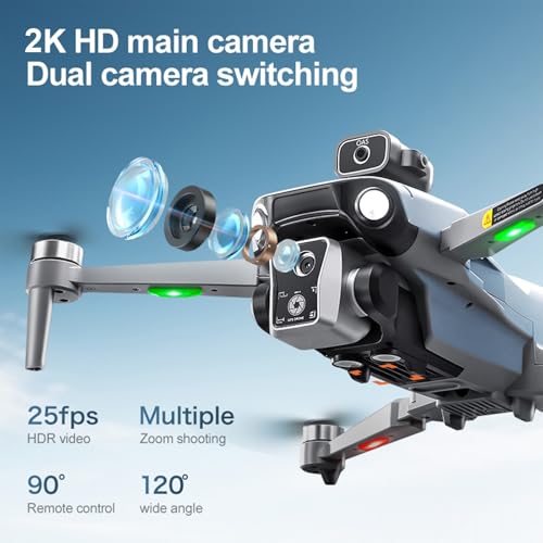 GPS Drone with Camera, 4.5 inch Screen Remote Controller Quadcopter Drones for Adults Beginner, Brushless Motor, 5G Wi-Fi Transmission