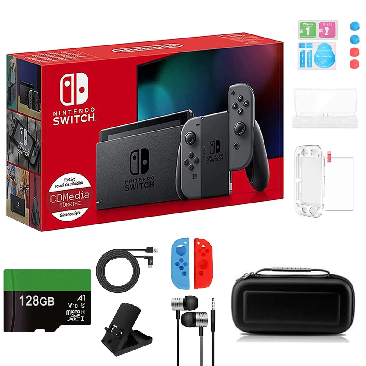 Nintendo Switch 32GB Console Video Games Gray Joy-Con, 1280x720 Display, 6.2" Touchscreen, 802.11ac WiFi