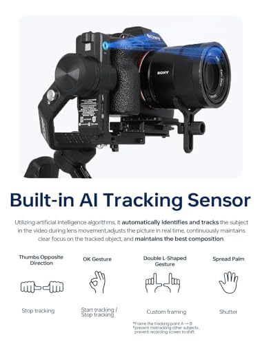 FeiyuTech SCORP-C [Official] Camera Stabilizer 3-Axis Mirrorless Gimbal Lightweight Stabilizer,for DSLR Camera