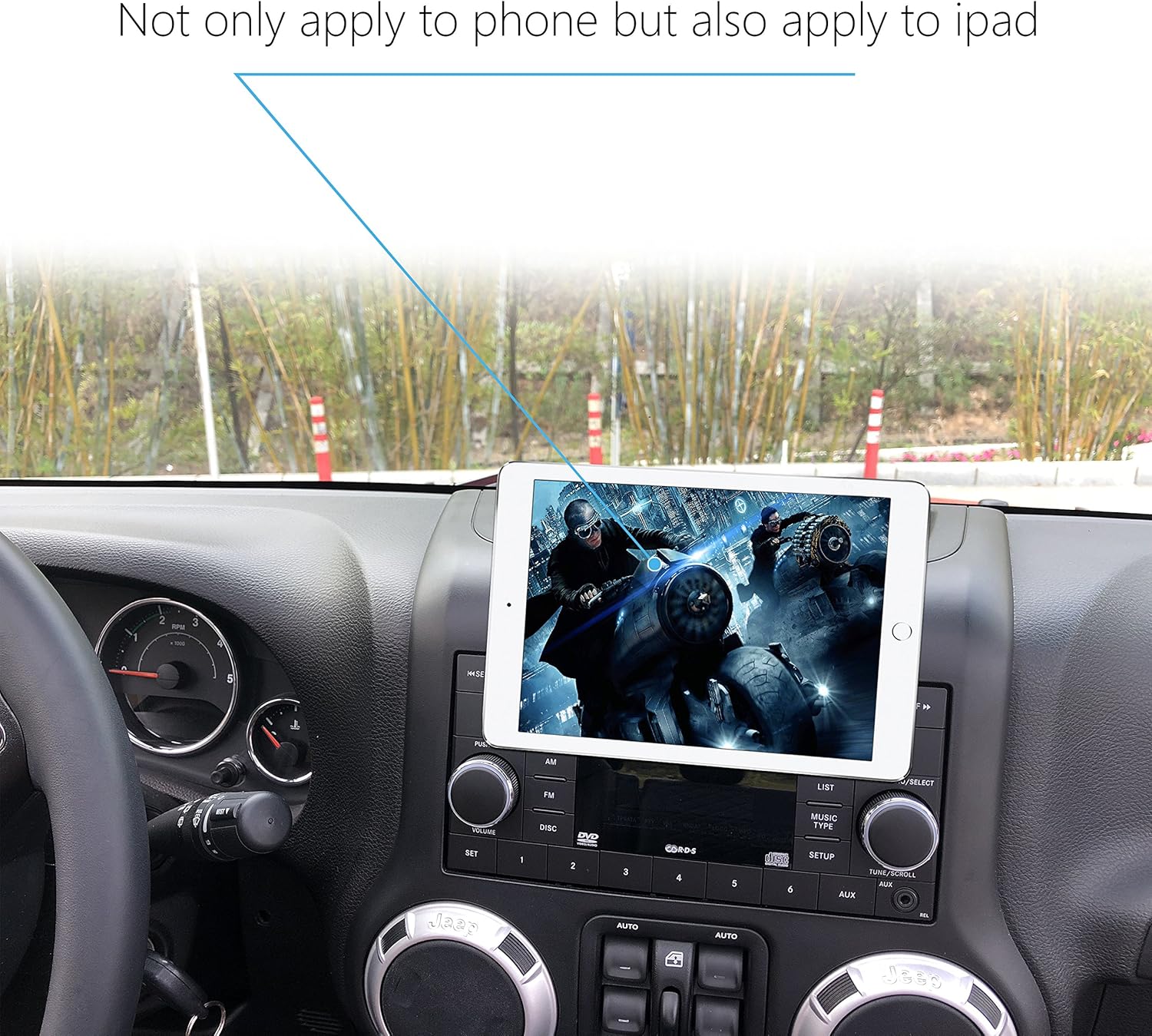 Bestaoo Car Mount Phone Holder with Storage Box, Dash Tray Multi-Mount Phone Stand for Jeep Wrangler JL JLU Gladiator 2018-2021