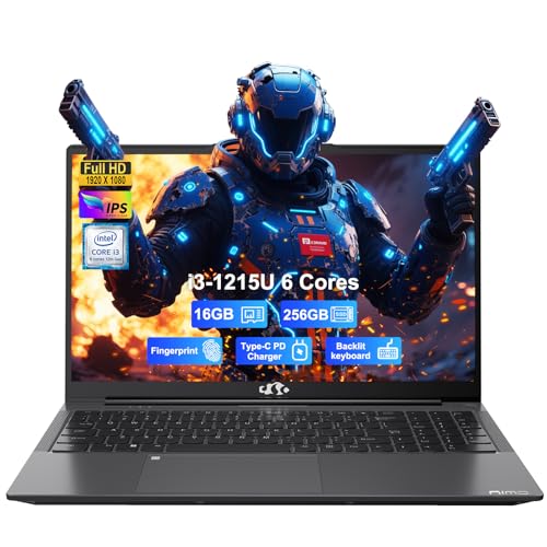 NIMO 15.6" IPS FHD-Business-Laptop, Intel 6 Core i3-1215U 8GB RAM 256GB SSD (Beat i5-1135G7
