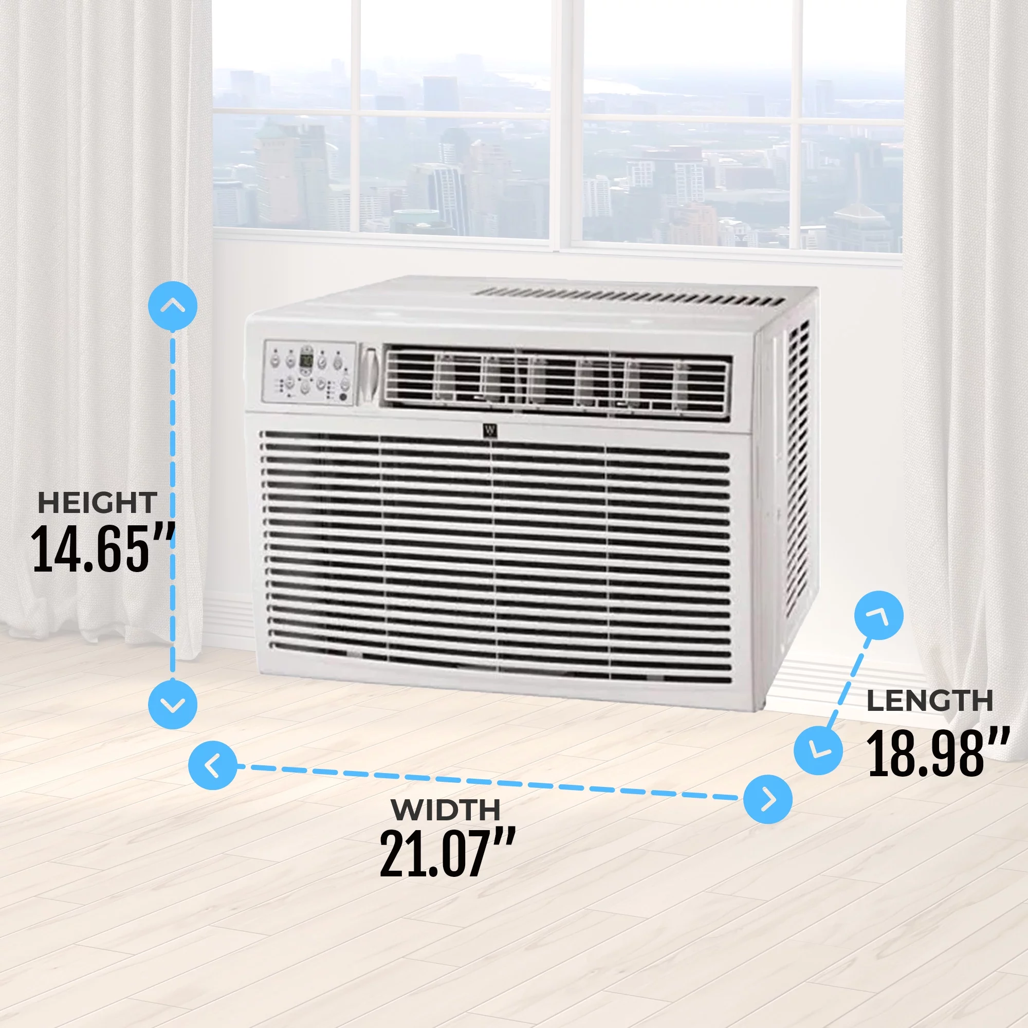 HomePointe 10,000 BTU Window Air Conditioner w/Remote & LED Digital Panel