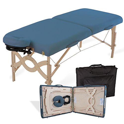 EARTHLITE Portable Massage Table Package AVALON – Reiki Endplate, Premium Flex-Rest Face Cradle & Strata Cushion, Carry Case (30”x73”)