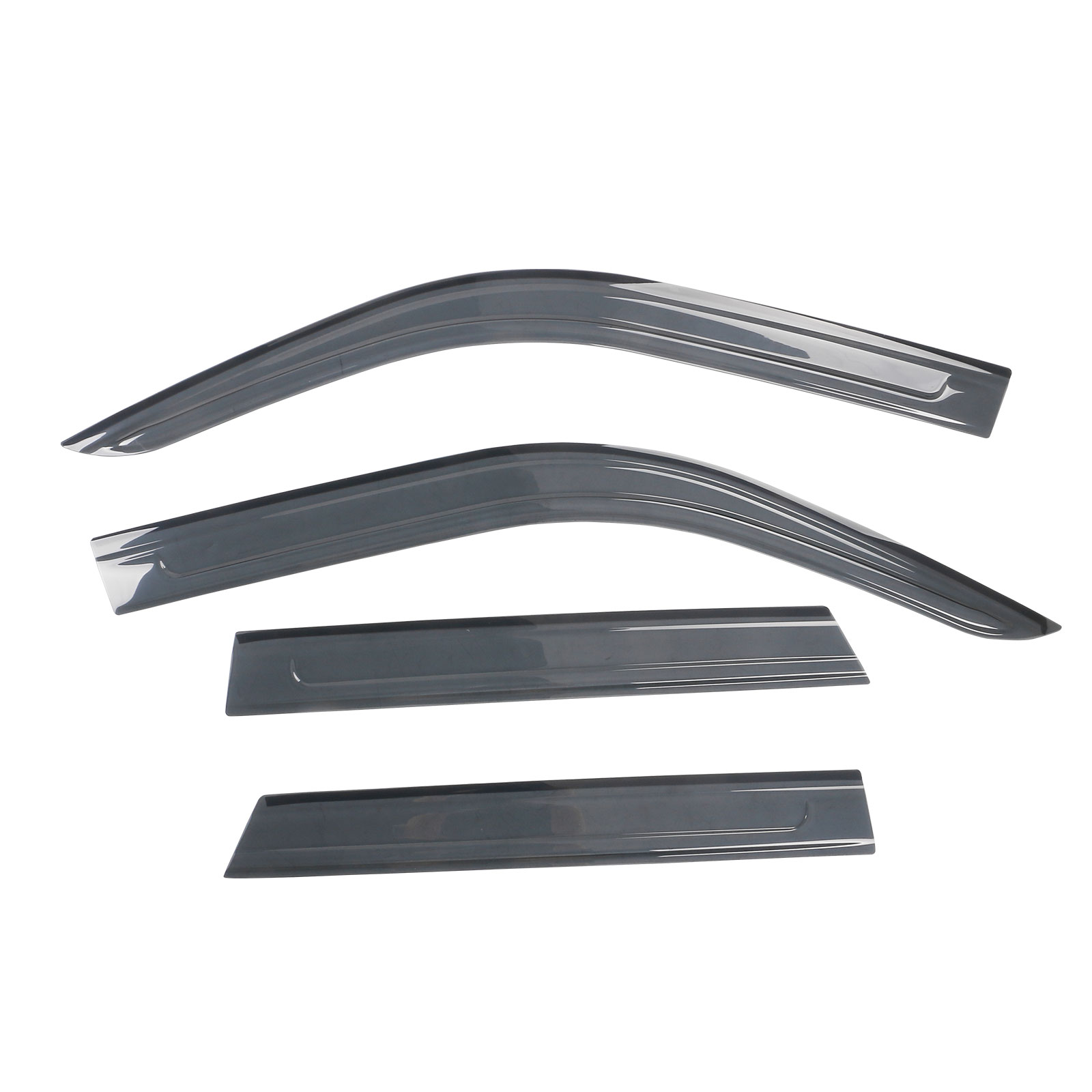 Ikon Motorsports Window Visors Compatible With 2021-2024 Ford Bronco Sport, Factory Style Sun Rain Guard Acrylic Black Vent Shade Deflector 4PCS
