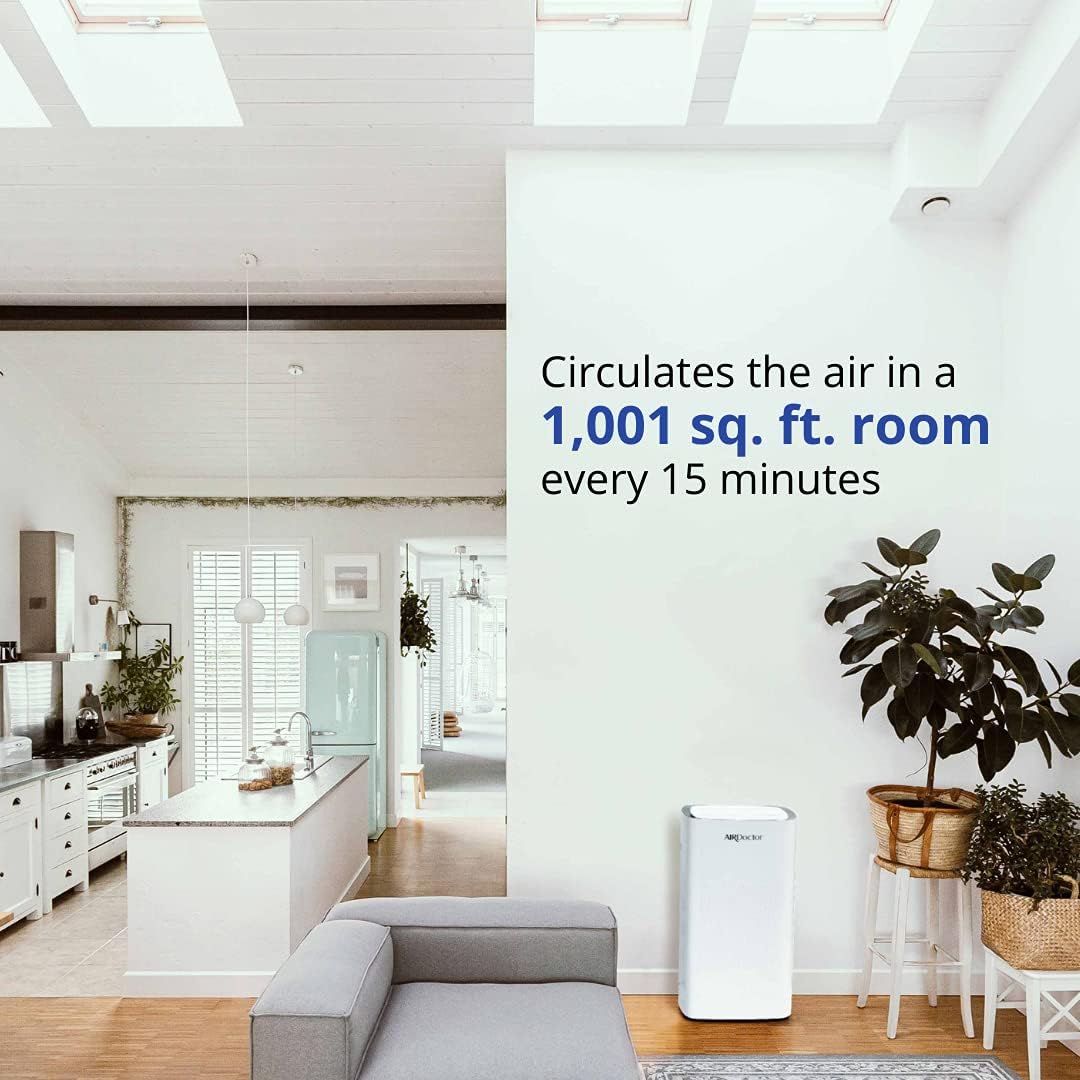 AIRDOCTOR AD5000 4-in-1 Air Purifier for Extra Large Spaces and Rooms, High Ceilings and Open Concepts with UltraHEPA, Carbon & VOC Filters