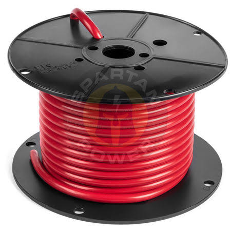 Spartan Power Battery Cable with Reel, 4/0 AWG, 25 ft, Red