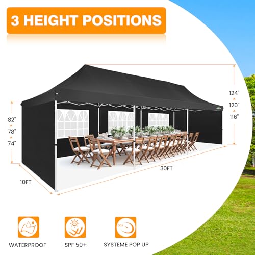10x10 Pop Up Canopy Tent with 4 Sidewalls and Mesh Windows 2.0