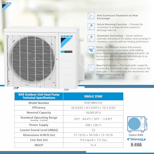 Daikin Entra Series Ductless Mini Split Heat Pump System Installation Kit and Wall Mounting Bracket