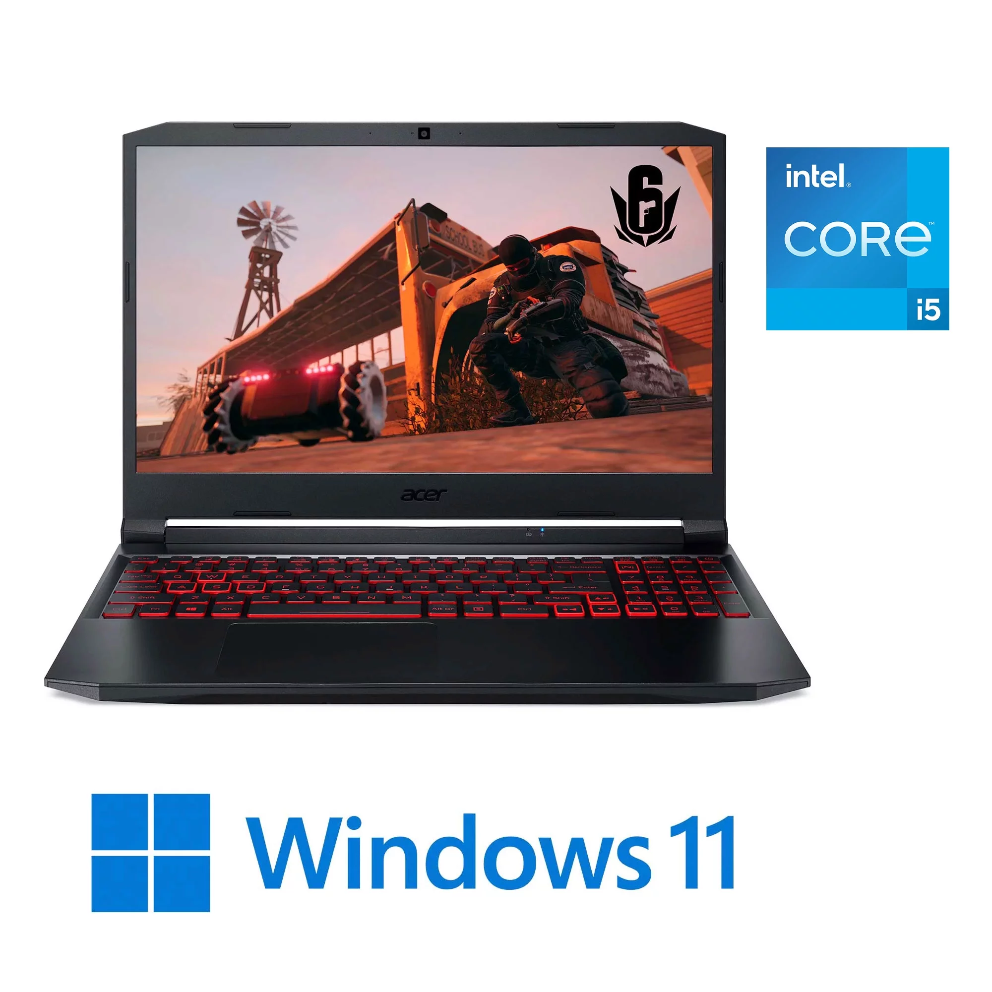 Acer Nitro 5 , 15.6" Full HD IPS 144Hz Display, 11th Gen Intel Core i5-11400H, NVIDIA GeForce RTX 3050Ti Laptop GPU, 16GB DDR4, 512GB NVMe SSD