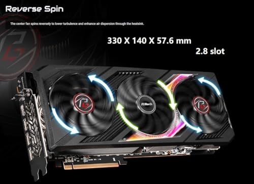 ASRock AMD Radeon RX 7700 XT Challenger 12GB GDDR6 192-bit 0dB Silent Cooling 7680 x 4320 DisplayPort HDMI LED Indicator 18Gbps Dual Fan Graphics Card