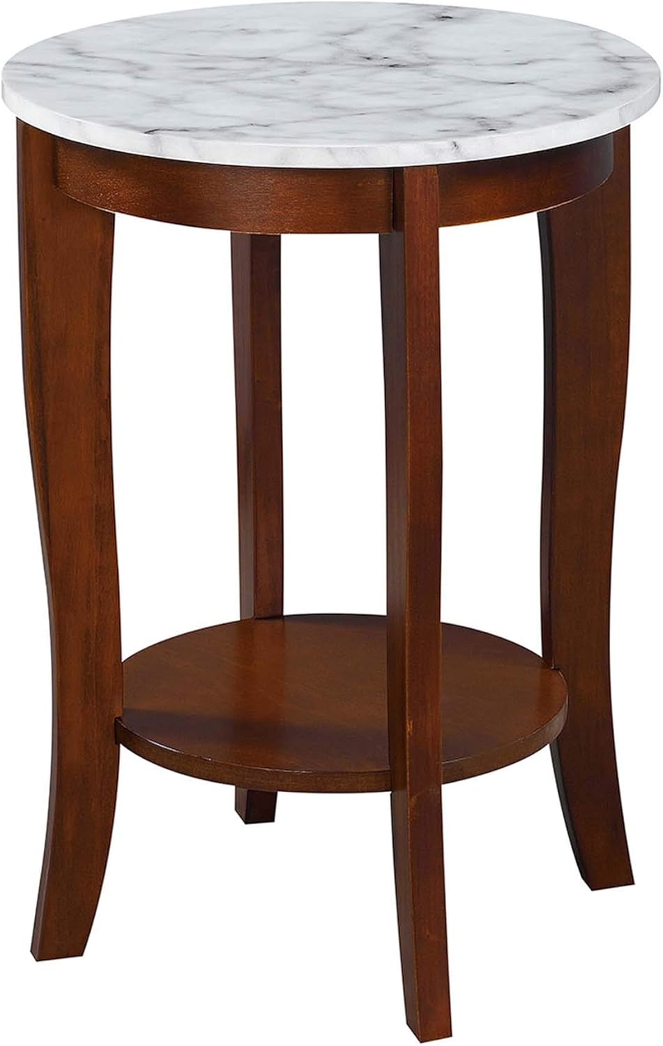 Convenience Concepts American Heritage Round End Table, White