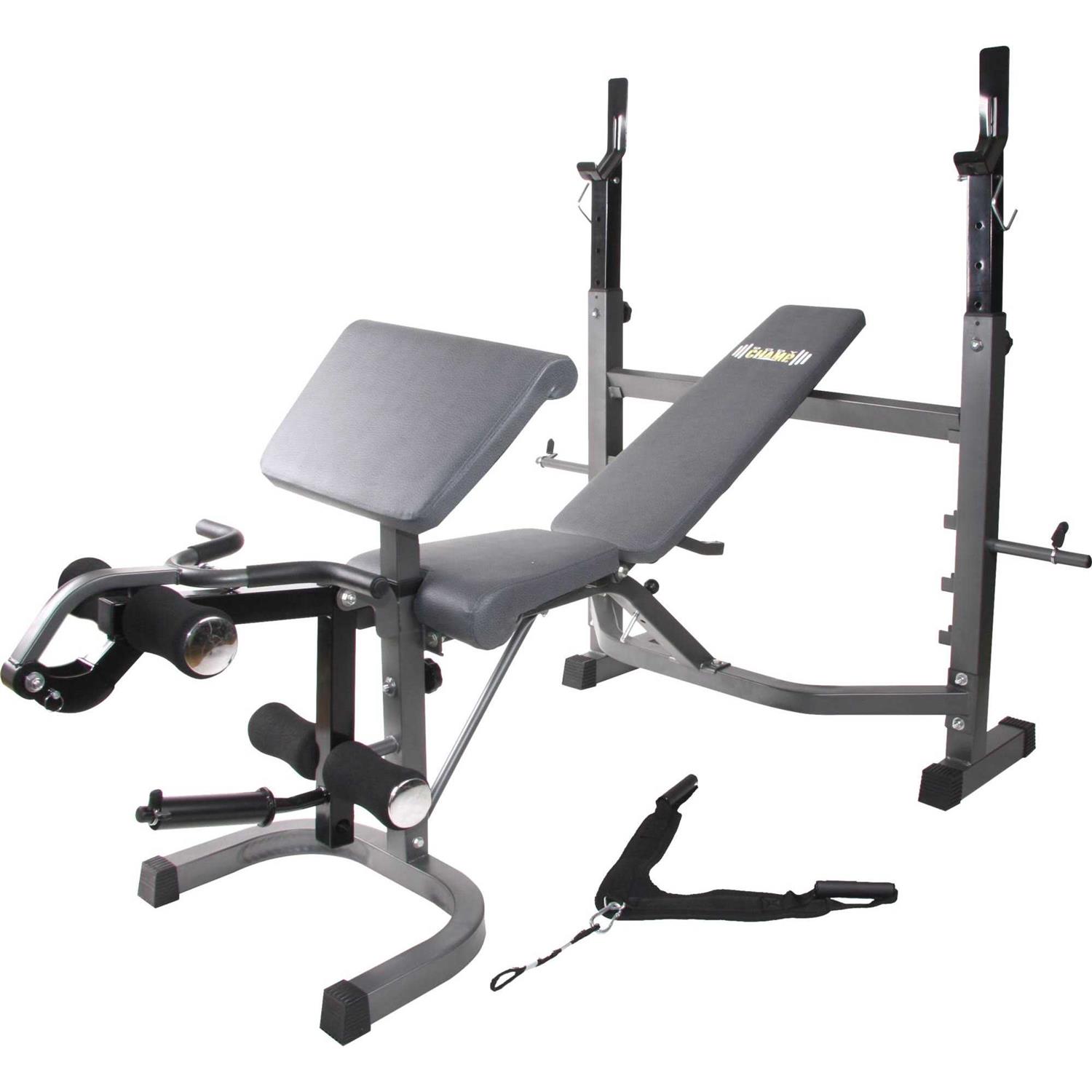 Body Champ BCB5860 Olympic Weight Bench with Preacher Curl Leg Developer and Crunch Handle - Sports Supplies Online Store