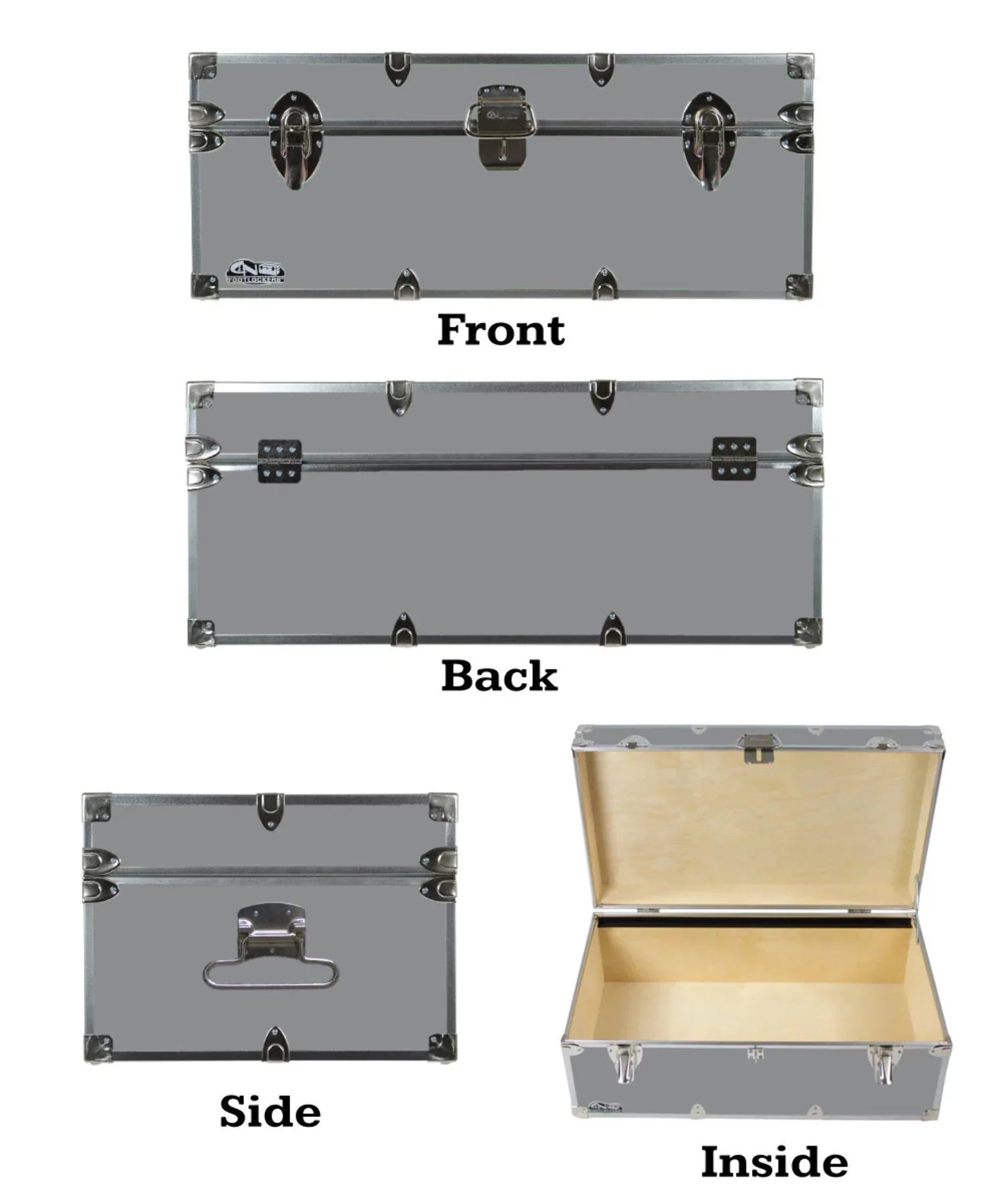 Happy Camper Steel Footlocker Trunk 32x18x13.5"