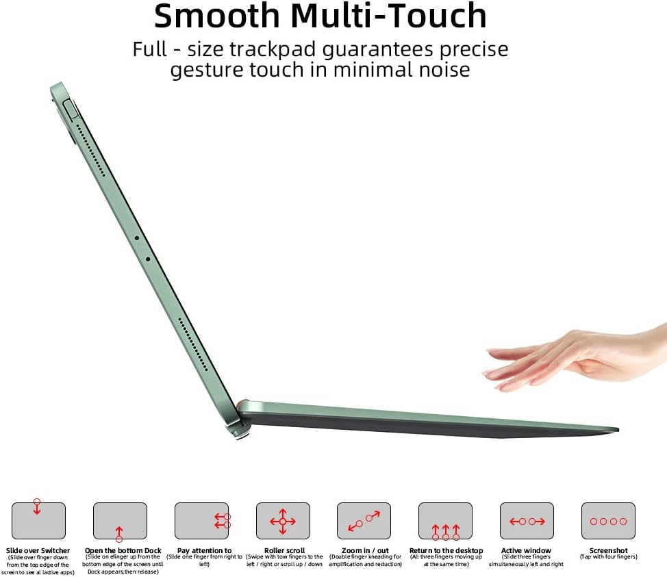 doqo Magnetic Keyboard Case for iPad Air 5th Generation(2022)/iPad Air 4th Generation(2020), iPad Pro 11 2018/2020/2021