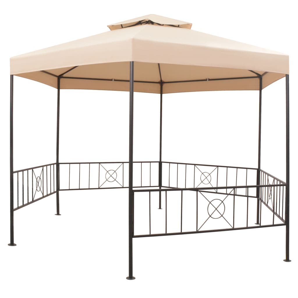 Buyweek Garden Marquee Gazebo Pavilion Tent Beige 127.2"x104.3"