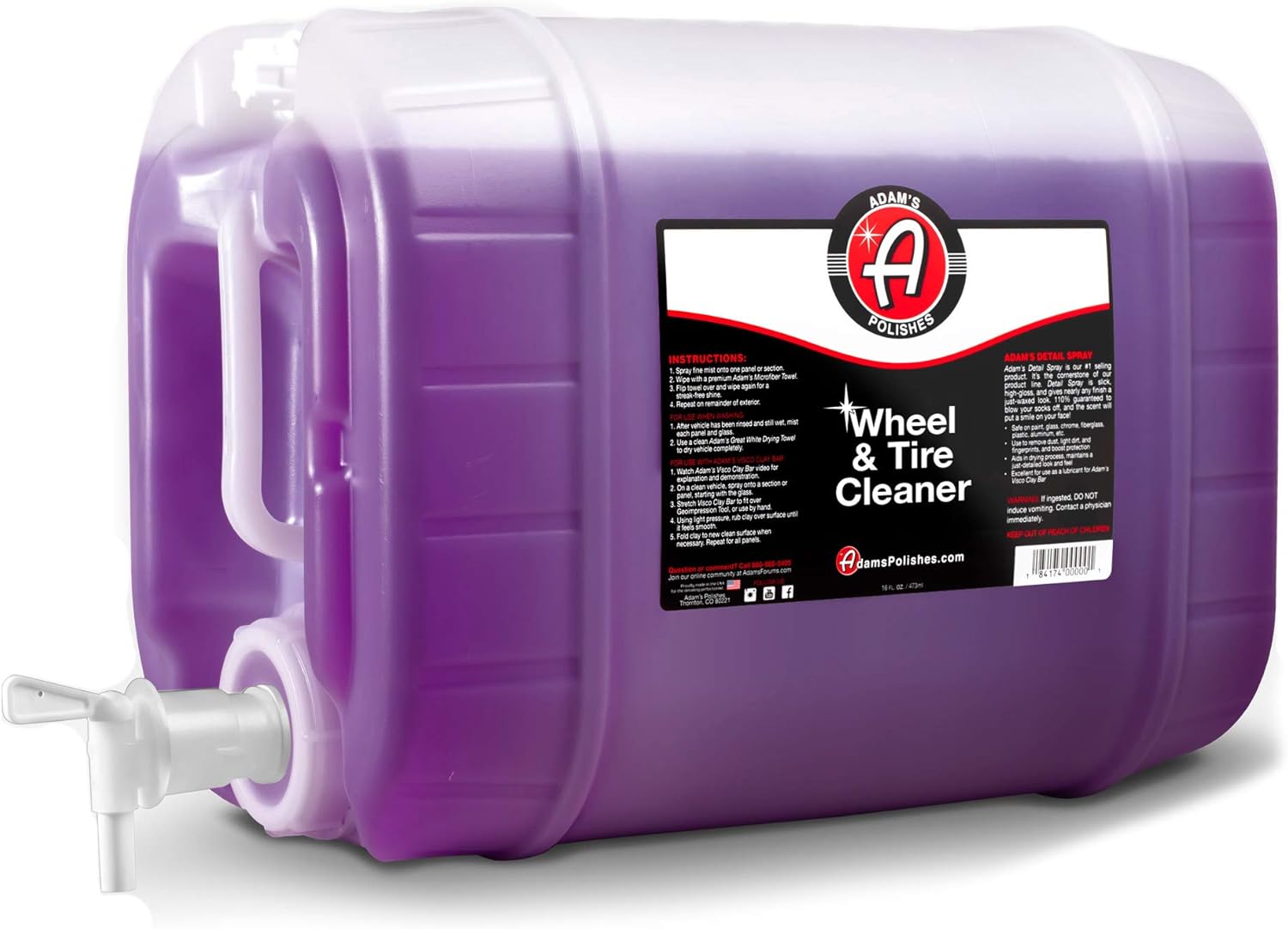 Adam’s Wheel & Tire Cleaner 5 Gallon