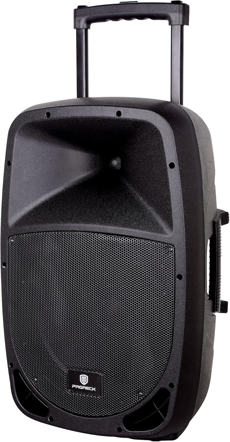 PRORECK Freedom 12 Portable Wireless 12-Inch 500 Watt Powered Dj/PA Speaker Karaoke System with Bluetooth/USB Drive Read/SD Card Reader/FM/Remote