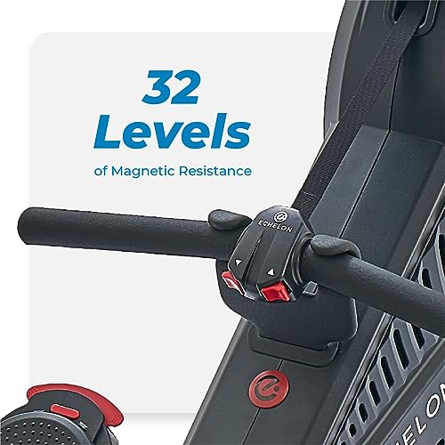 Echelon Row Series – Foldable Rowing Machine for Full-Body, Low-Impact Workouts with 22” Rotating HD Screen, Built-In Soundbar