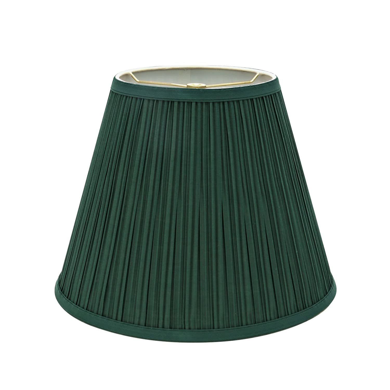 Aspen Creative 33053 Transitional Pleated Empire Shaped Spider Construction Lamp Shade in Green, 13 inch Wide (7 inch x 13 inch