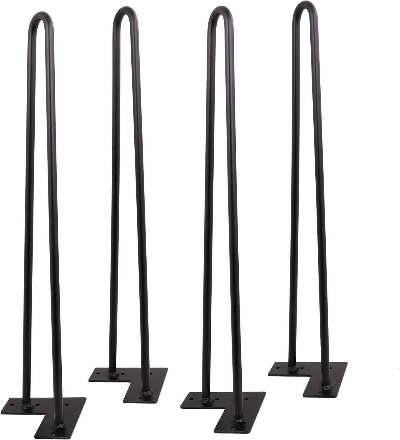Hairpin Legs (Matte Black) DIY Industrial Strength Century Modern Table Legs, Set Of 4 (26'')
