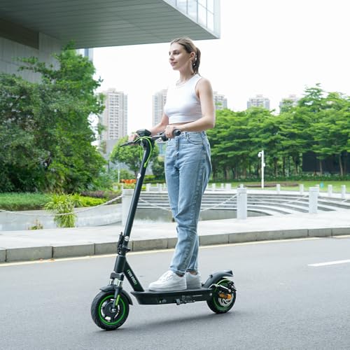 isinwheel Electric Scooter Adults, 38/32 Miles Range & 28/21 MPH Powered by 1000/800W Motor, 10" Pneumatic Tires