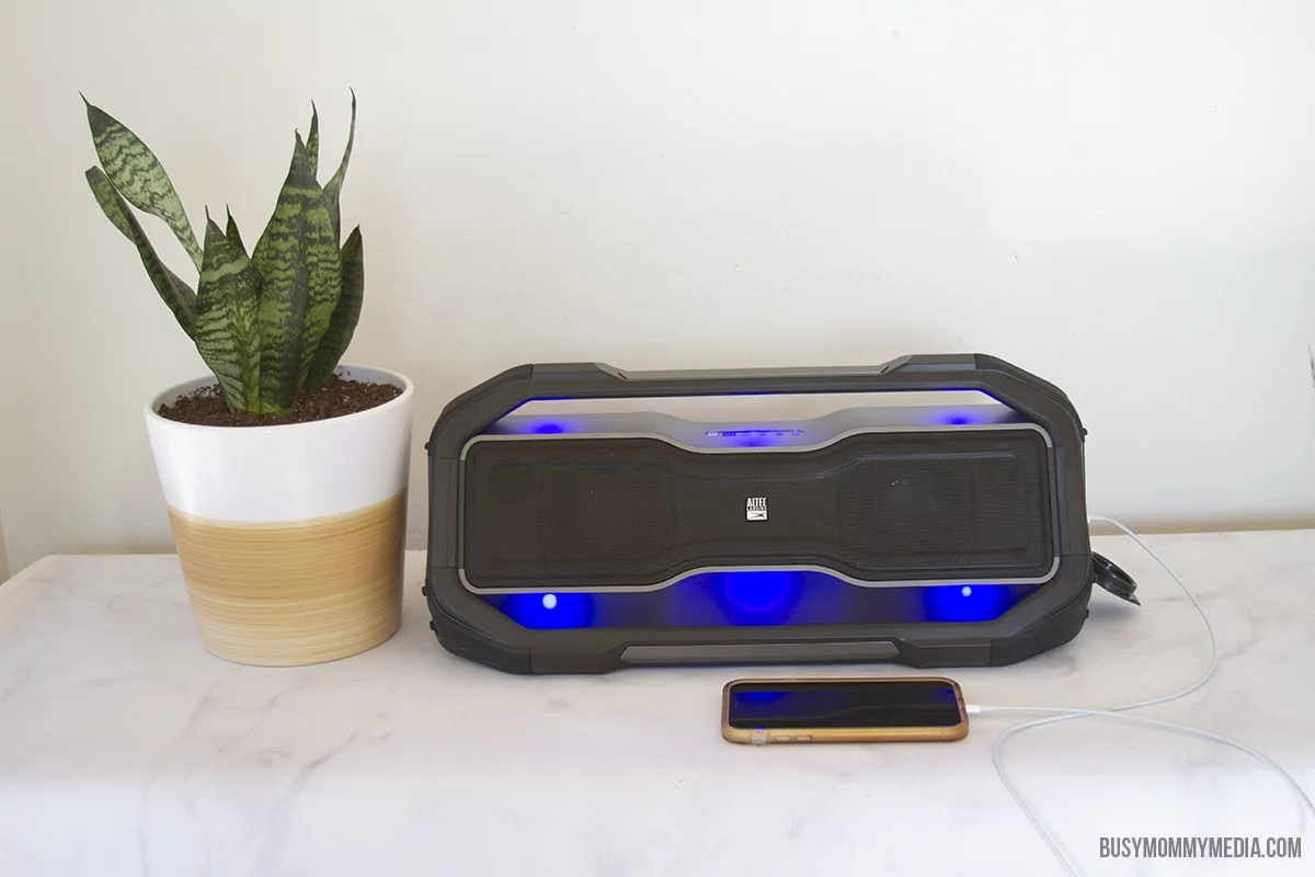 Altec Lansing IMW999 RockBox XL 20 Hours Playtime IP67 Waterproof USB Charger LED Portable Wireless Bluetooth Speaker Metallic Gray