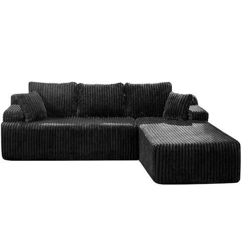 Modular Sectional Sofa Couches L-Shape Couch 3 Seat Modular Sofa Memory Foam Sectional Couches for Living Room