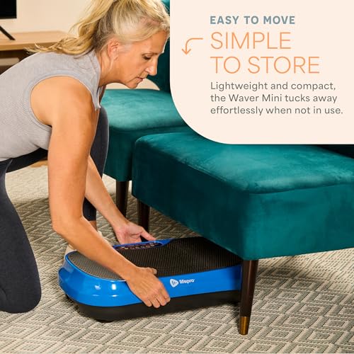 LifePro Waver Mini Vibration Plate Exercise Machine – Portable Full Body Vibration Platform for Home & Travel Workouts, Weight Loss