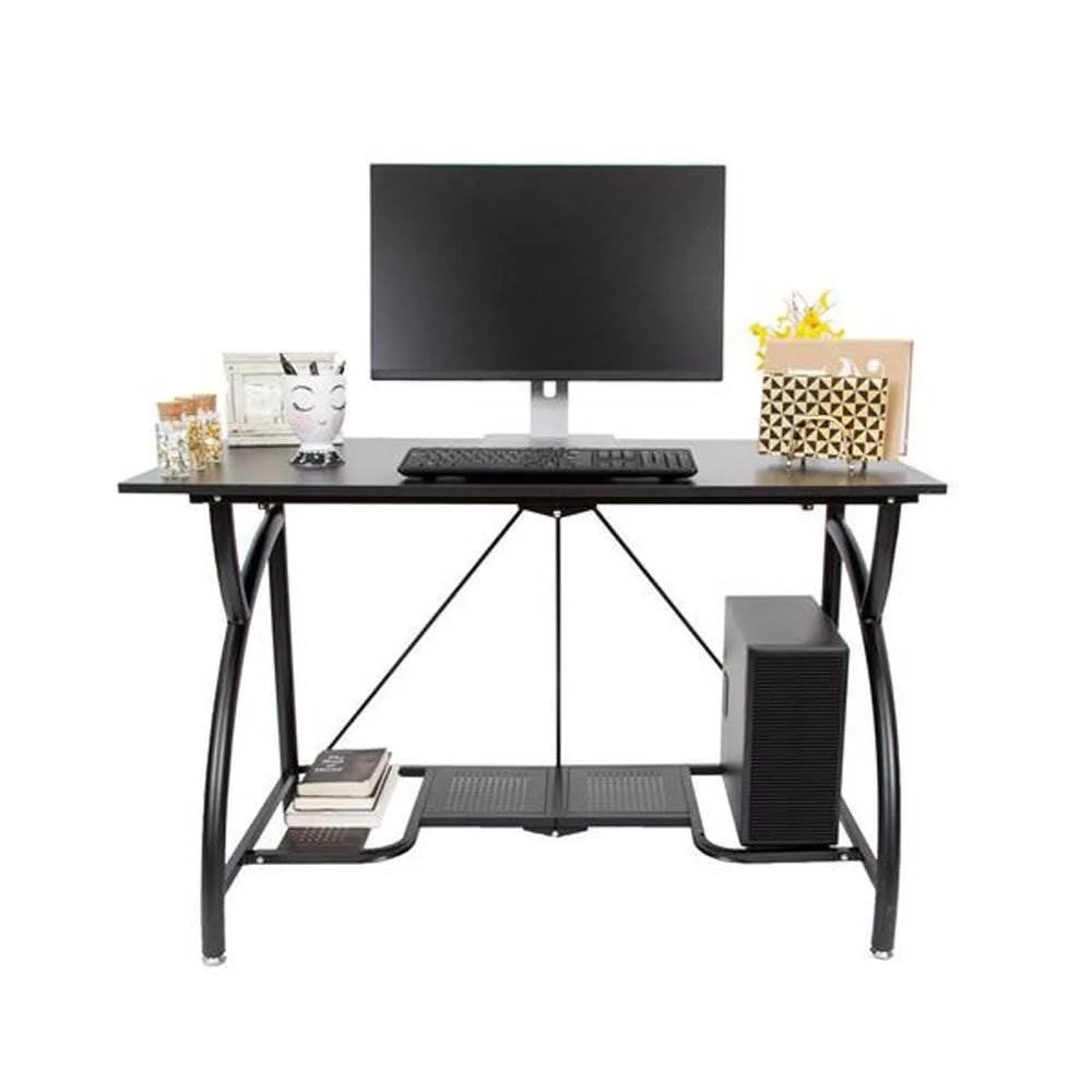 Origami Multi Purpose Folding Office Furniture Table Desk, Black (2 Pack)