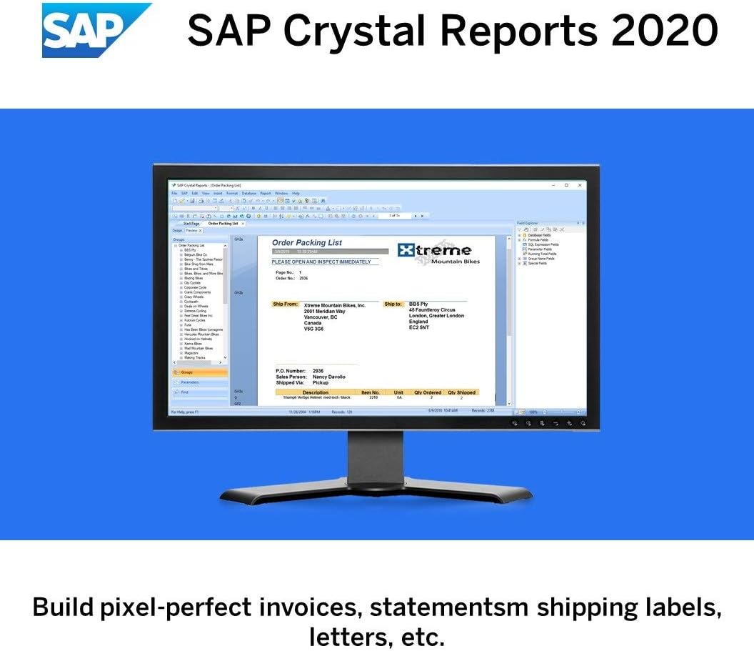 SAP Crystal Reports 2020 Reporting Software [64-Bit] [PC Download]