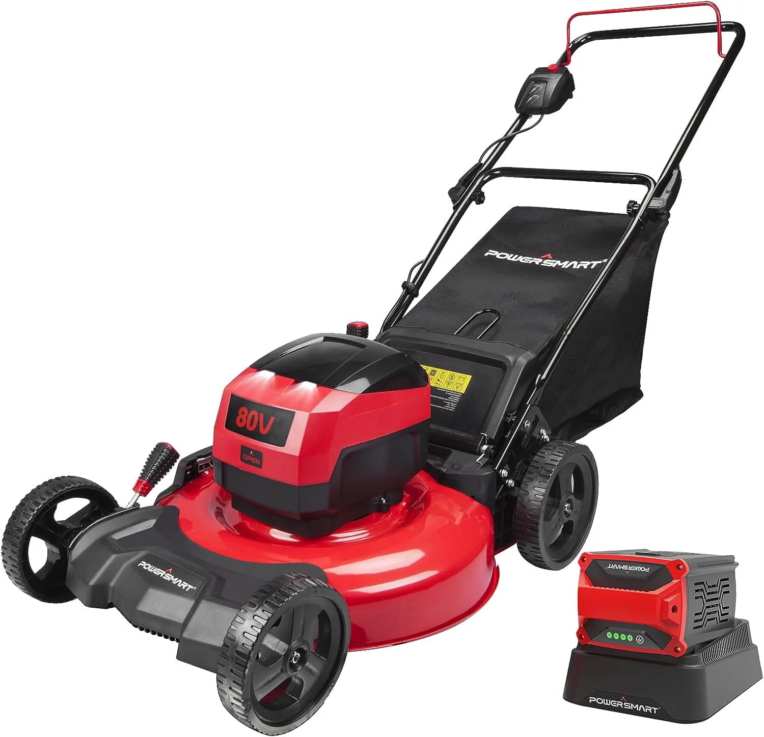 PowerSmart 80V MAX 21 Cordless Lawn Mower, 3-in-1 Brushless Electric Lawn Mower with 6.0Ah Lithium-Ion Battery & Charger (DB2821)