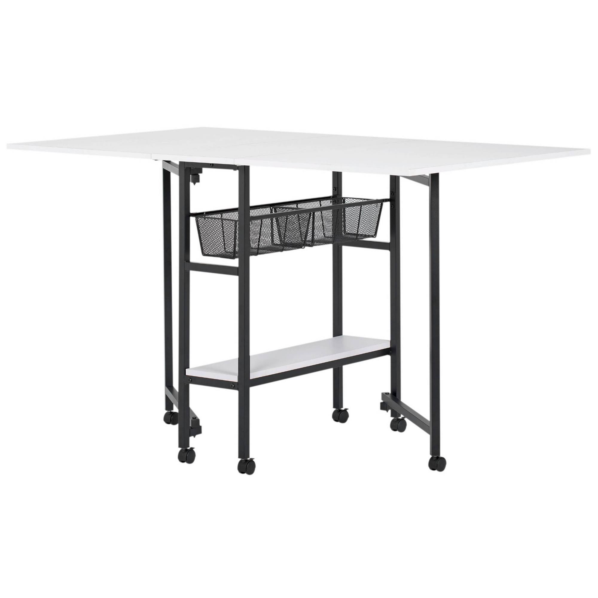 Sew Ready Standing Height Craft/Cutting Table with Baskets (36x22 H)