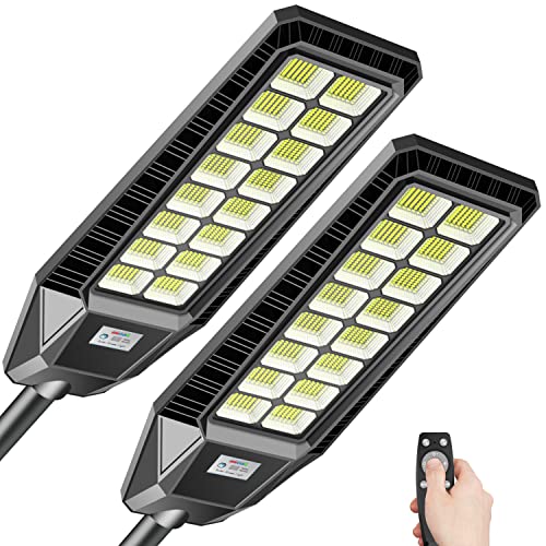 2 Pack 3200W Solar Street Lights Outdoor