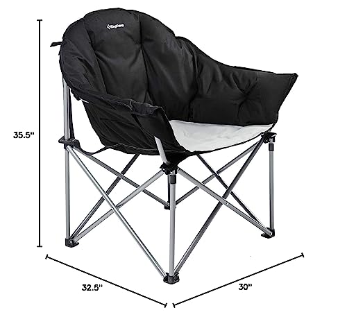 KingCamp Oversized XL Camping Chair, Heavy Duty 500lbs Folding Couch for Adults