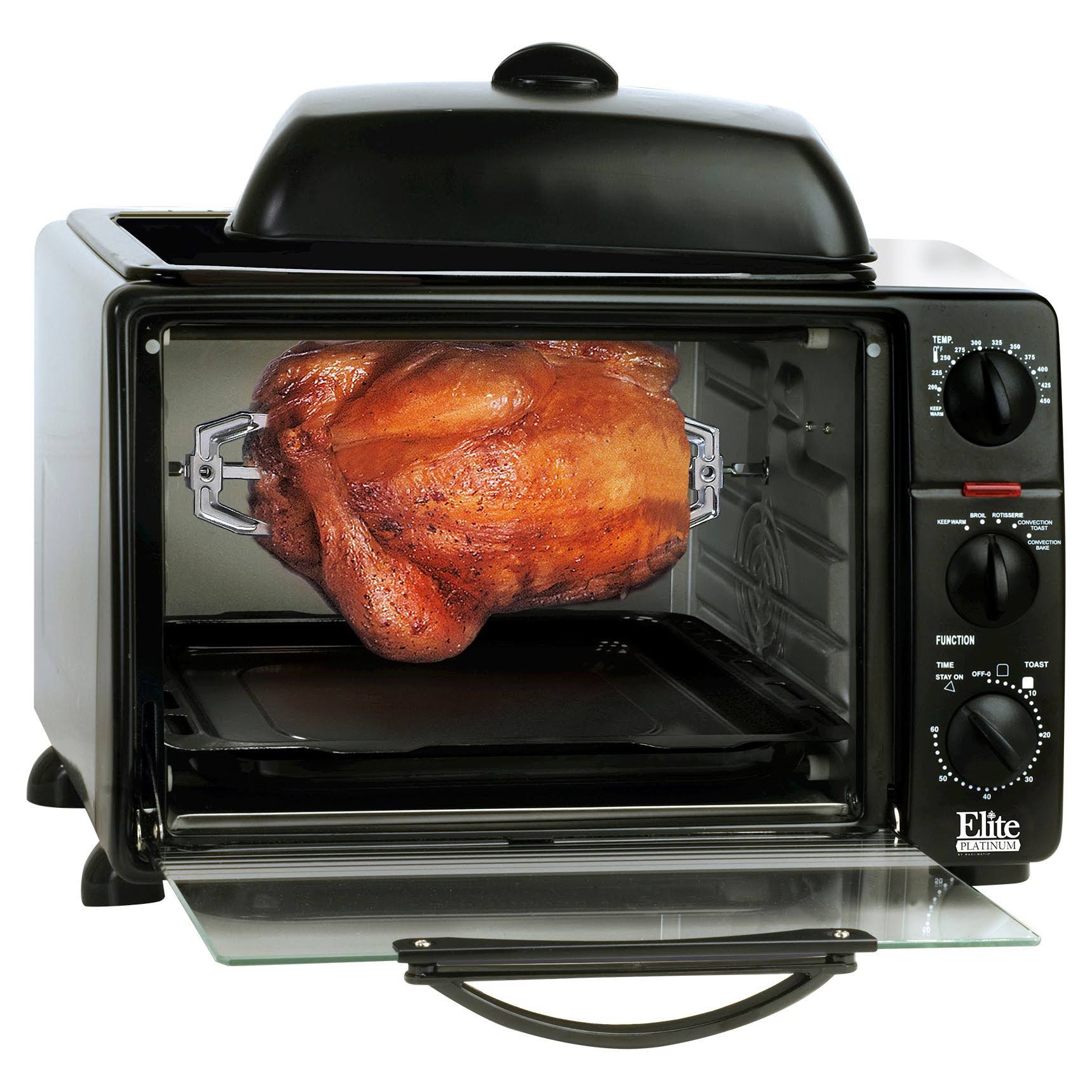 Elite Platinum Black Toaster Oven - Megean