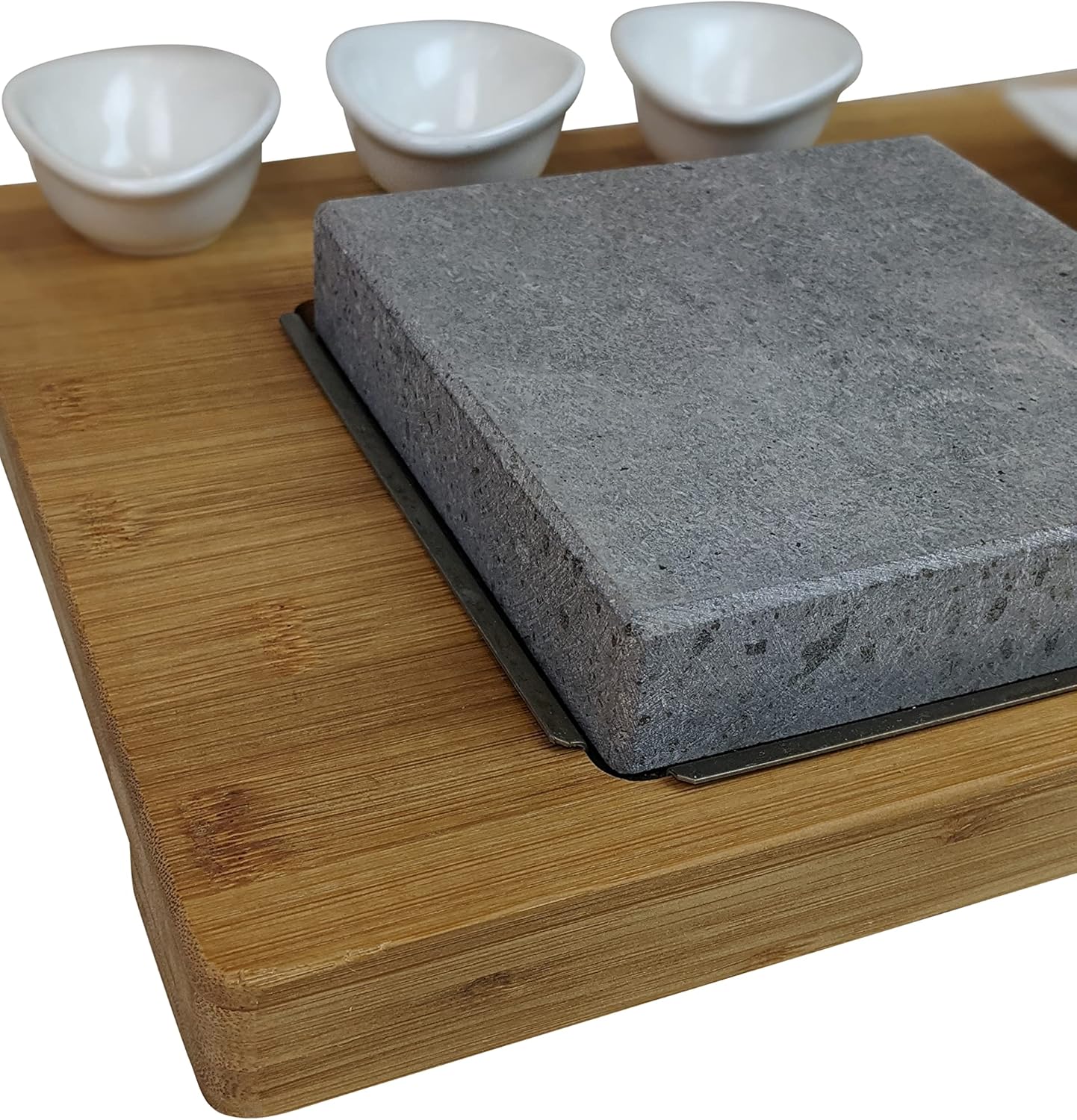 Black Rock Grill Steak On The Stone Set, Hot Rock Grill Table Top Lava Cooking Stone
