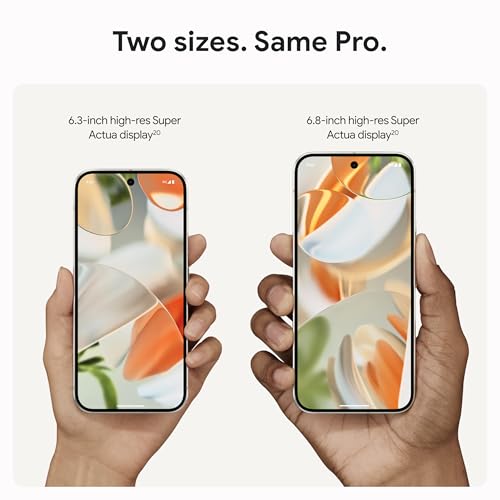 Google Pixel 9 Pro - Unlocked Android Smartphone with Gemini, Triple Rear Camera System, 24-Hour Battery, and 6.3" Super Actua Display - Obsidian