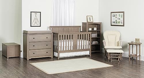 Child Craft Harmony 3 Drawer Dresser with Removable Changing Table Topper for Nursery or Bedroom, Plenty of Storage