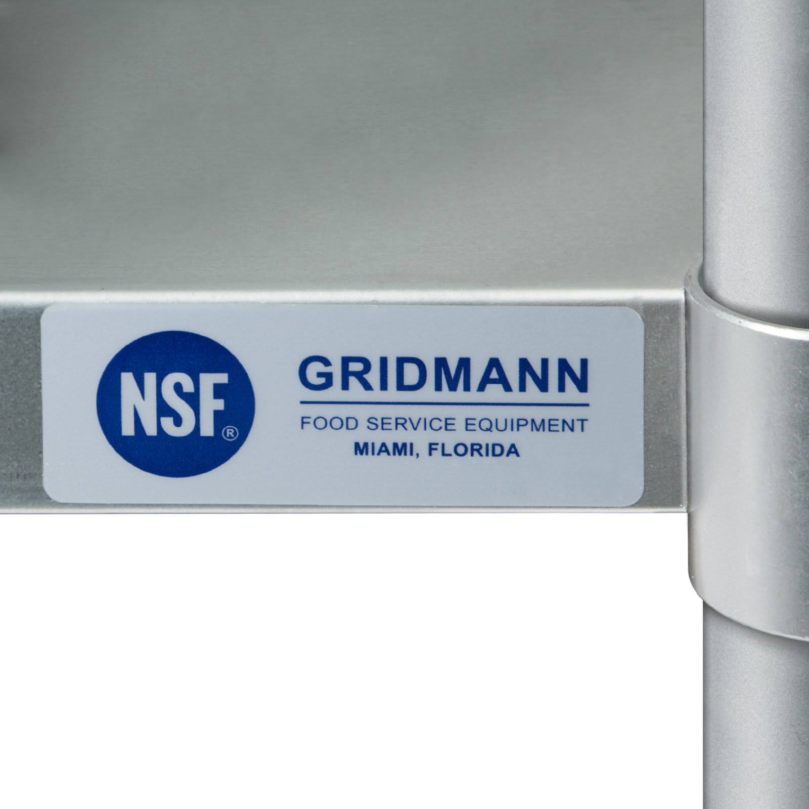 GRIDMANN NSF Stainless Steel Commercial Kitchen Prep u0026 Work Table w/ 4 Casters (Wheels) - 30 in. x 24 in.