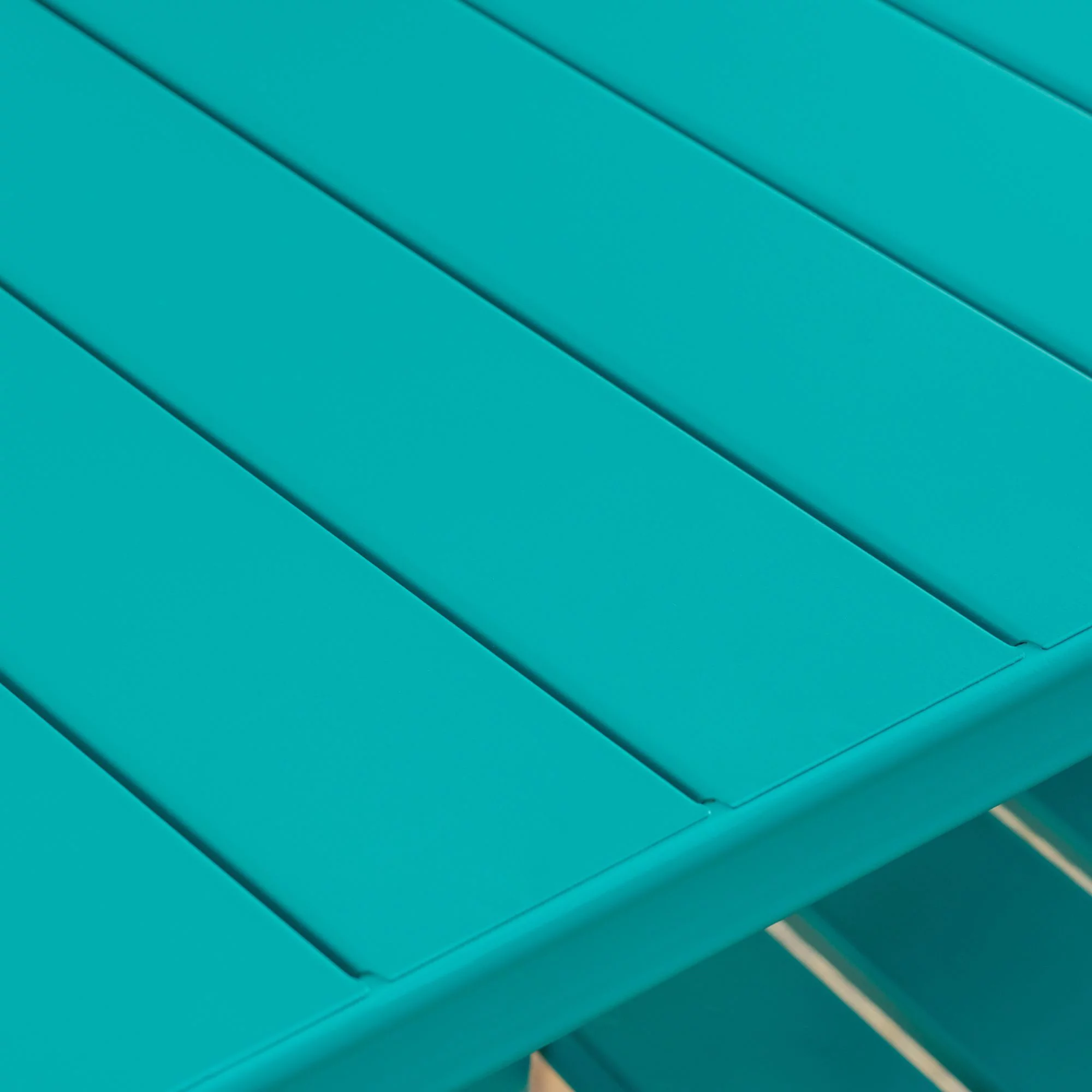 3-Piece Matte Teal Blue Handcrafted Outdoor Furniture Patio Bistro Set - Curated Treasures Market
