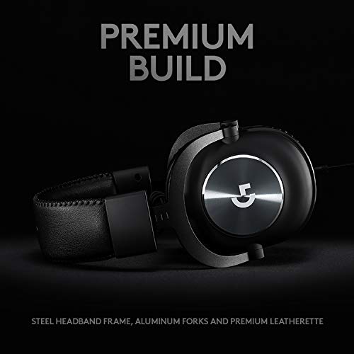 Logitech G Pro X Wired Gaming Headset: Blue VO!CE Detachable Boom Mic, DTS 7.1, 50 mm Drivers, USB/3.5mm Aux, Spare Memory Foam Ear Pads