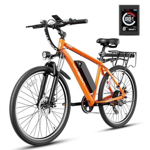 Jasion EB5 Electric Bike for Adults with Peak 500W Brushless Motor, 40Miles 20MPH Commuting Electric Mountain Bike with 360Wh Removable Battery