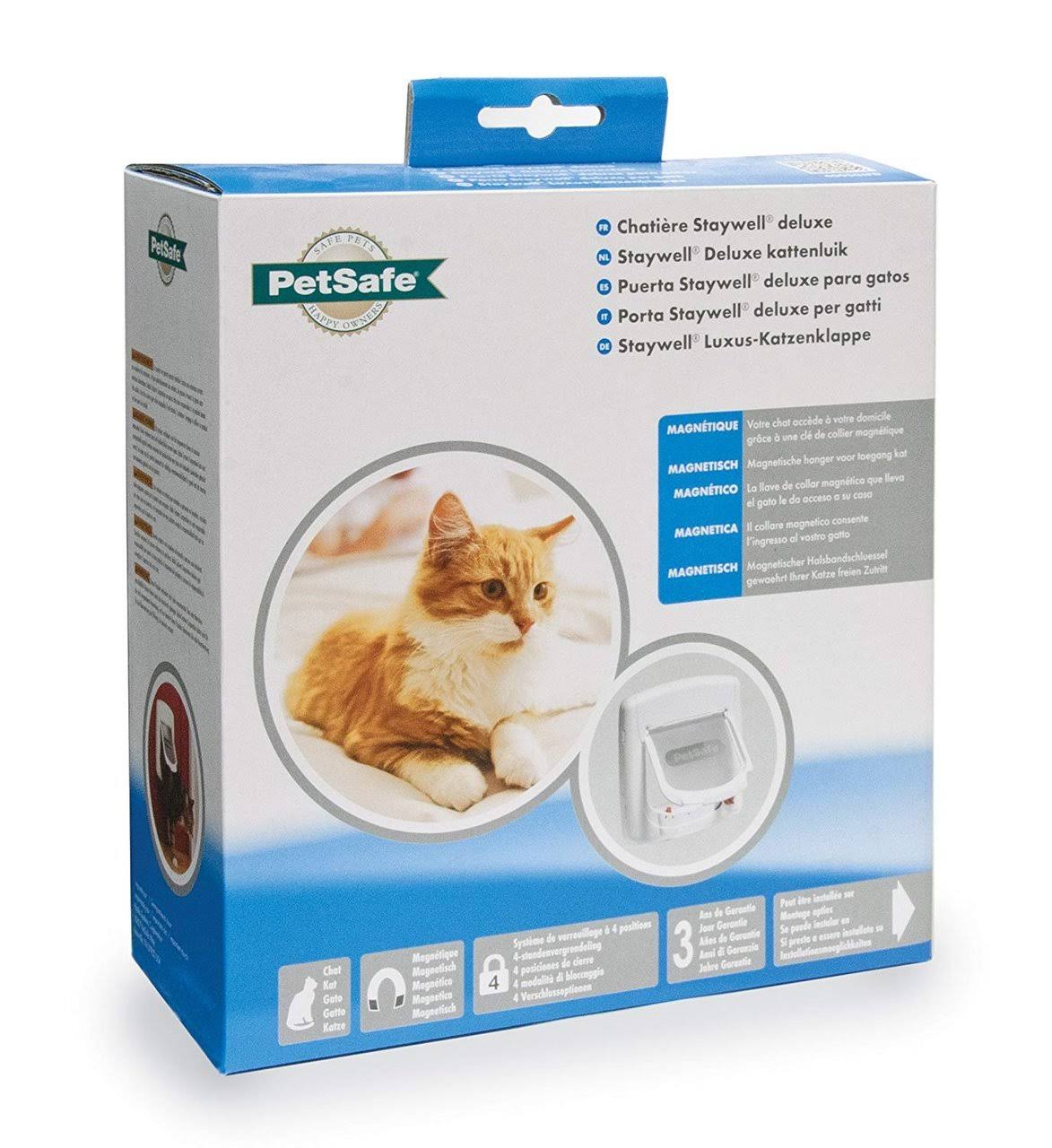 PetSafe Magnetic 4-Way Cat Flap Deluxe 400 White 5005