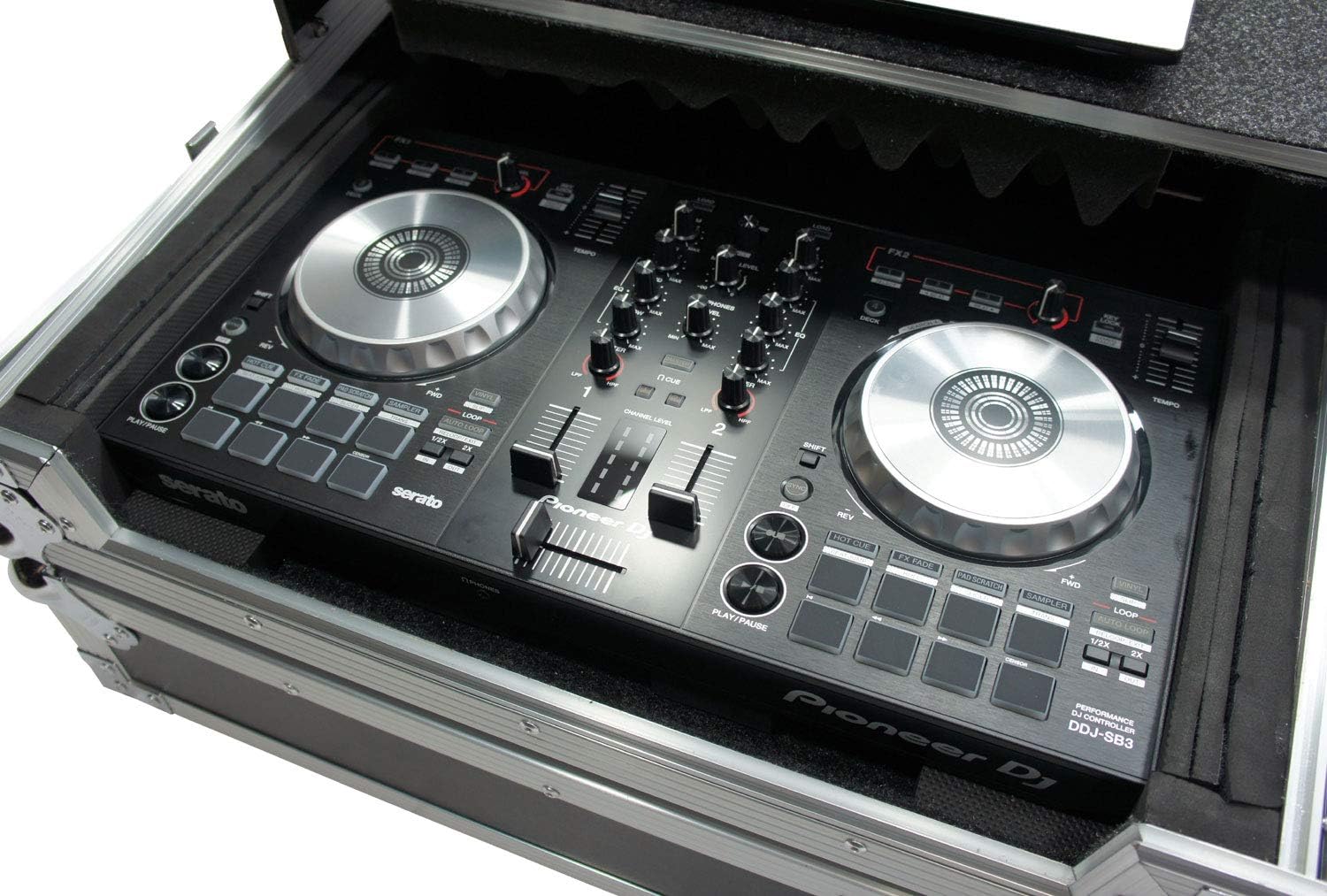 Harmony HCMINILT Flight Glide Laptop Stand Road DJ Case Compatible with Pioneer DDJ-SB3