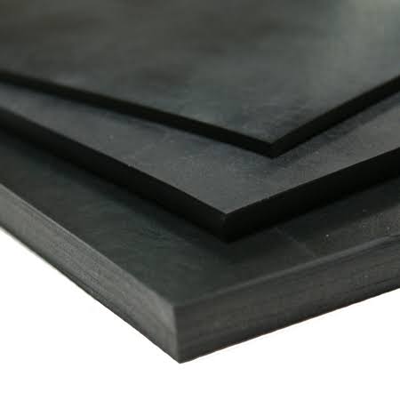 Rubber-Cal 20-111 Nitrile Sheets -60A- 1/8x22 x 3 ft W x 18 ft L - Black