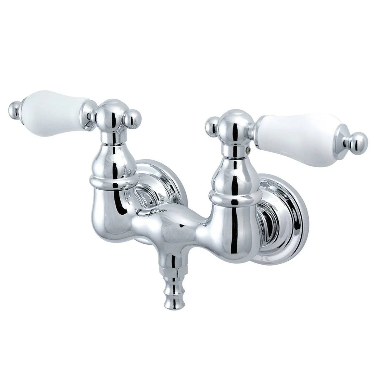 Kingston Brass Vintage 3-3/8x22 Wall Mount Clawfoot Tub Filler - Satin Nickel CC35T8