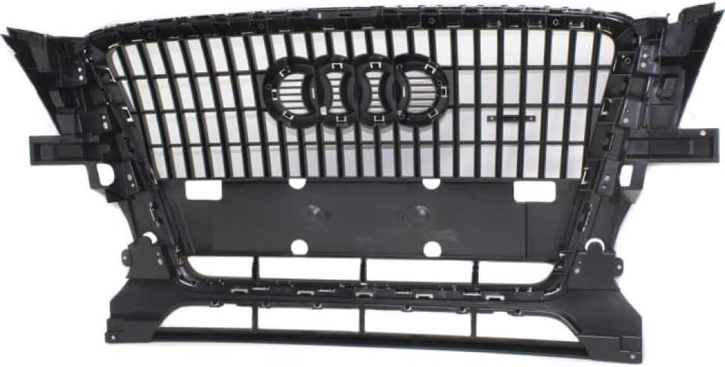 For Audi Q5 Grille Assembly 2011 2012 | Chrome Shell w/Primed Gray Insert | 2.0L Engine | Plastic | AU1200126 | 8R0853651N1QP