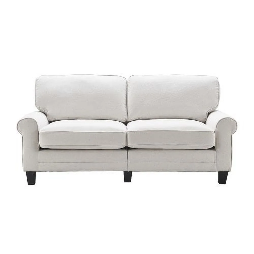 Serta Copenhagen Traditional Rolled Arm 73" Fabric Sofa, Gray