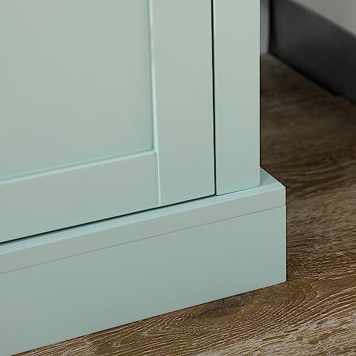 HOMCOM 71" Freestanding Pantry, Kitchen Buffet with Hutch, Modern Storage Cabinet, Microwave Cabinet with Drawers, Glass Doors