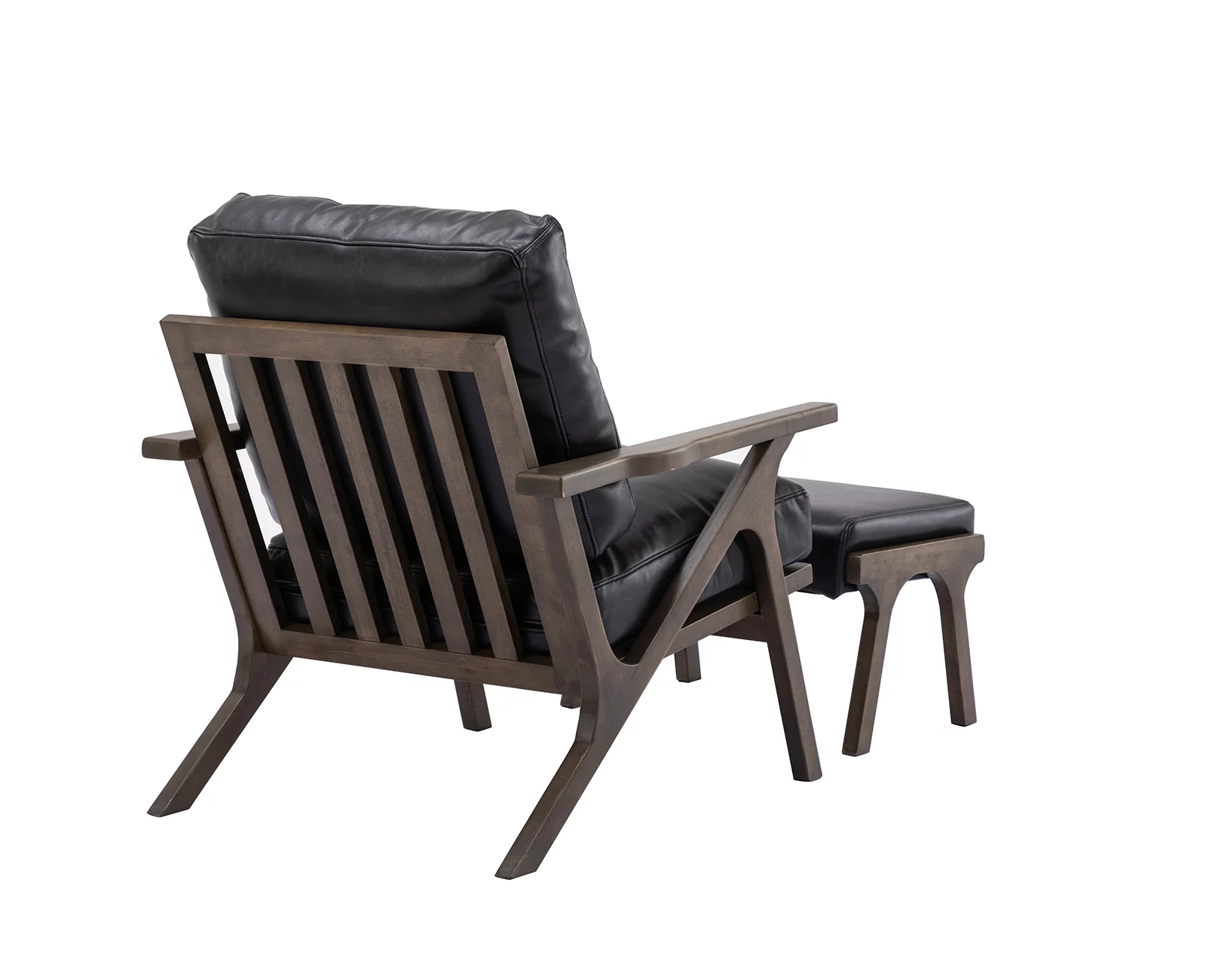 Guyou Mid Century Accent Chair and Ottoman Set